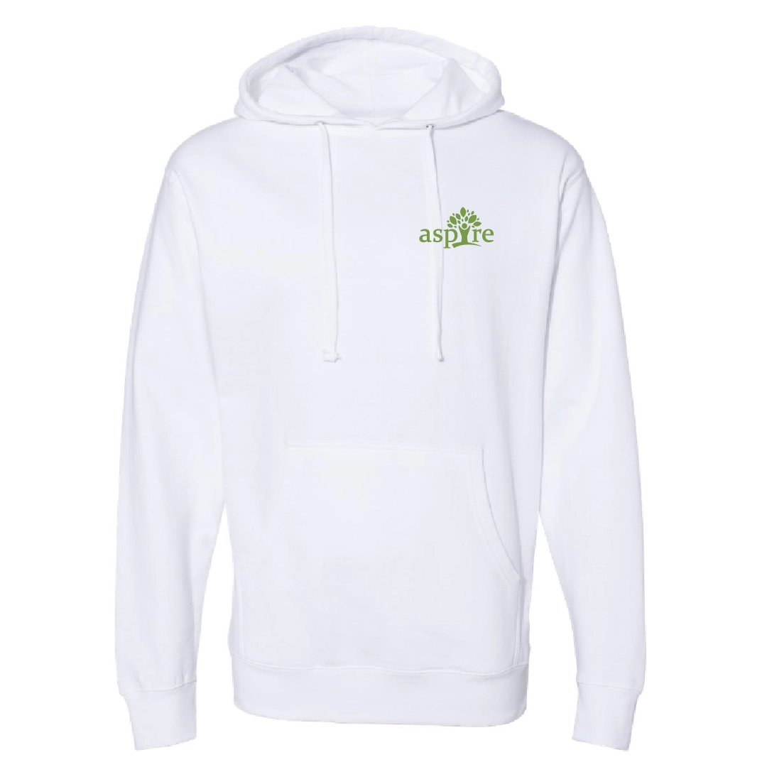Aspire White Pull-Over Hoodie